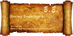 Berey Engelbert névjegykártya